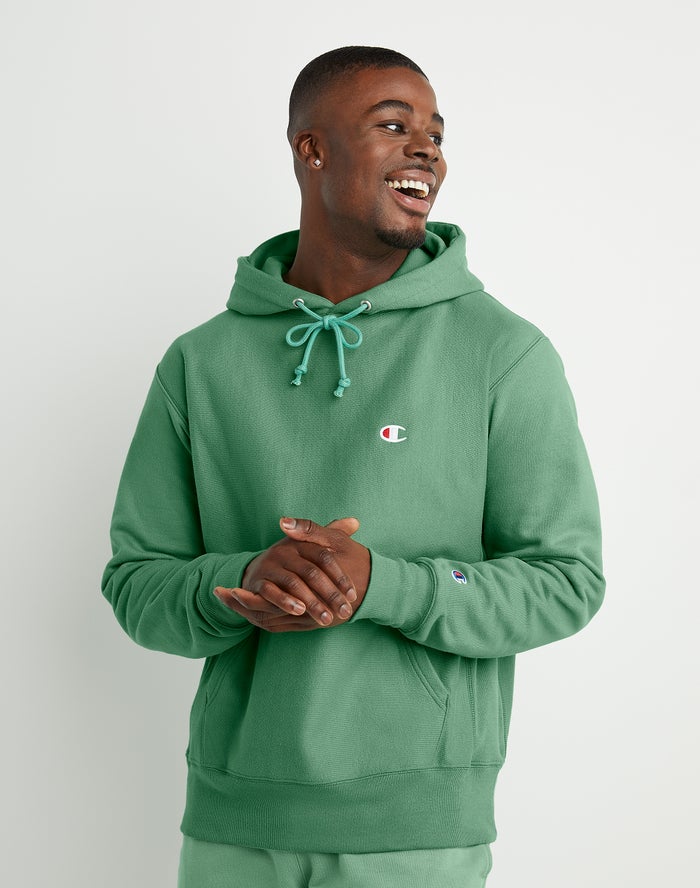 Champion Reverse Weave C Logo - Miesten Vihreä Huppari - Suomi 8160593-FM